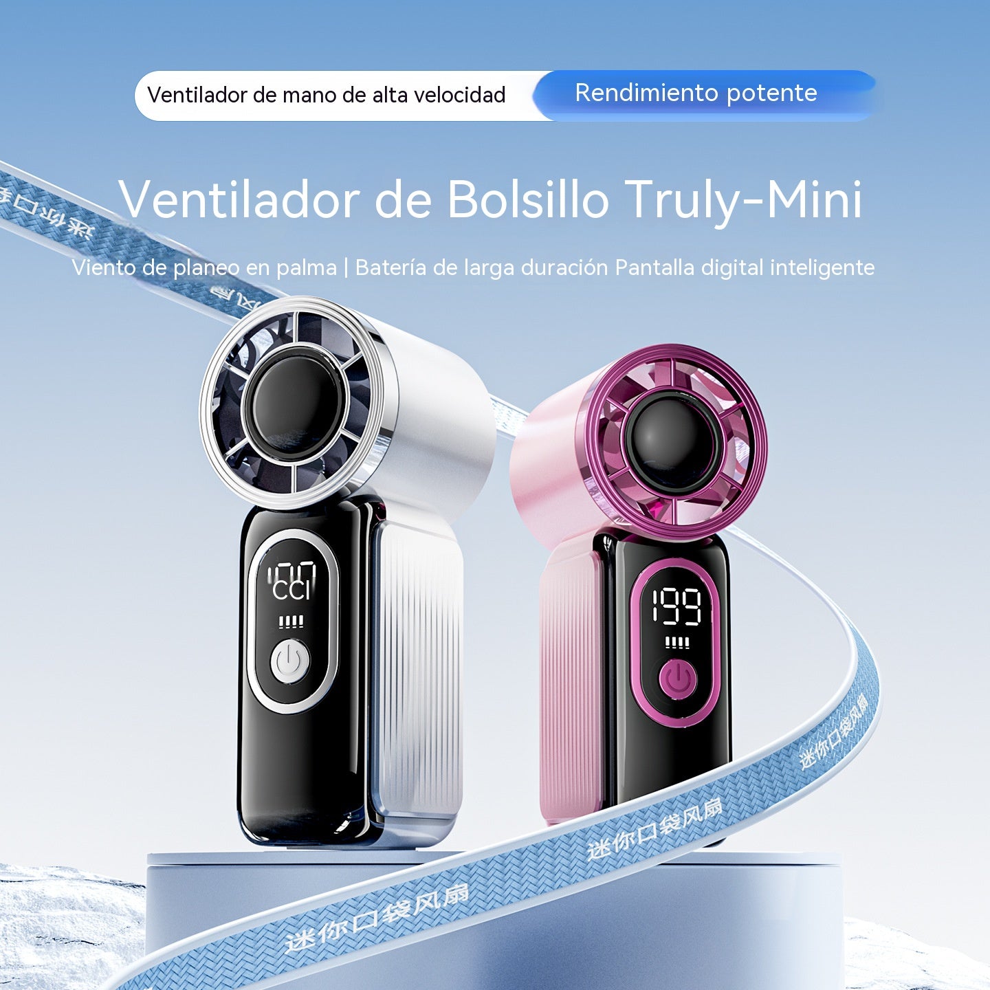 ❄Ventilador portátil de alta velocidad con sistema de superrefrigeración.