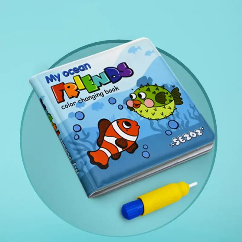 【Compra 1 y llévate 1 gratis】🧸 Libro de tela impermeable para baño que cambia de color – Juguete educativo resistente, irrompible y reutilizable 🌈