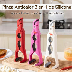 📢 ¡Compra 1 y recibe 1 gratis! 🔥✨ Pinzas de silicona 3 en 1 pinzas antiquemaduras pinzas para tazones antideslizantes pinzas de cocina