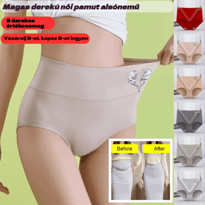 🔥【8 darabos kiszerelés】[40-85kg]💟Antibakteriális pamut, nyomot nem hagyó bugyi