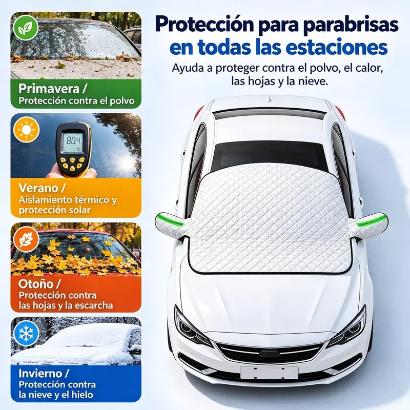❄️☀️Cubierta para parabrisas de coche | Protección Antinieve, Antihielo y Solar | Funda Impermeable y Térmica Universal ✨