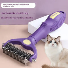 🔥🐕🐱【Kúpte 1, získajte 1 zadarmo】Multifunkčný hrebeň na rozčesávanie zvieracích chlpov 3 v 1, hrebeň na odstraňovanie chlpov pre psov a mačky