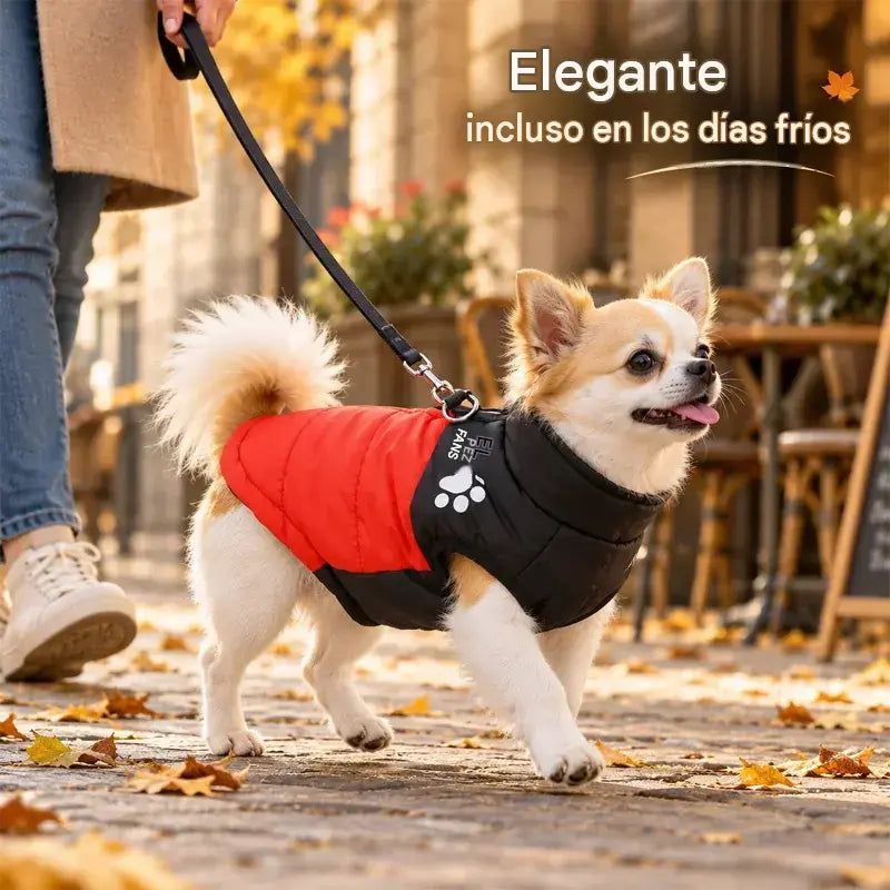 🐶🐱Ropa para mascotas para otoño e invierno: chaquetas para uso en exteriores con punto de enganche para la correa; fáciles de poner y quitar mediante una cremallera; cálidas e impermeables.