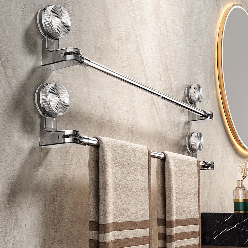 ✨🚿Diseño ligero y sin perforaciones —Toallero retráctil con ventosa