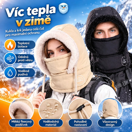 ❄️ Zateplená čepice s kompletním zakrytím a fleecovou podšívkou, která vás zahřeje až do -20 °C. ⛷️ Ideální na lyžování, jízdu na motocyklu i další venkovní aktivity.