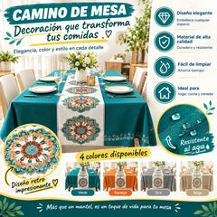 🔥【Promoción de último día】【140*200cm】Mantel de estilo retro de alta gama impermeable, a prueba de aceite y anti-escaldaduras.