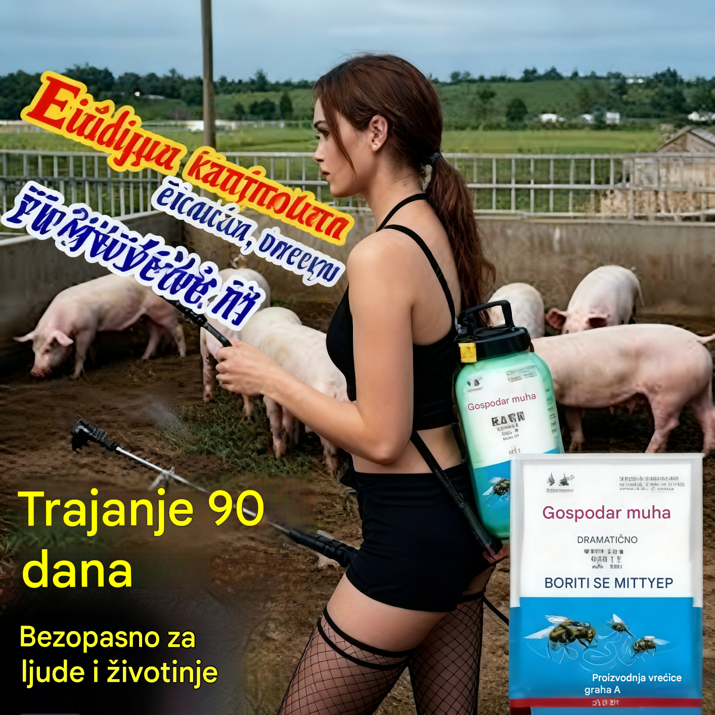 🦟Posebno dizajniran za ubijanje komaraca i muha na farmama, jedno pakiranje ubija buhe/skakavce/žohare/muhe/komarce!