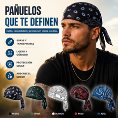 【Paquete de gran valor – 5 piezas】Elegante sombrero/pañuelo para la cabeza de estilo retro hecho de seda transpirable