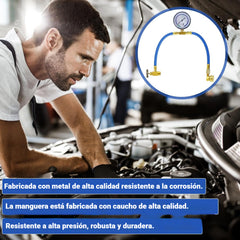 30%OFF🔧❄️ Manguera de recarga de refrigerante AC R134a con manómetro – Antifugas, fácil de leer y compatible con coches, camiones o aire acondicionado doméstico – Recarga DIY segura 🚗