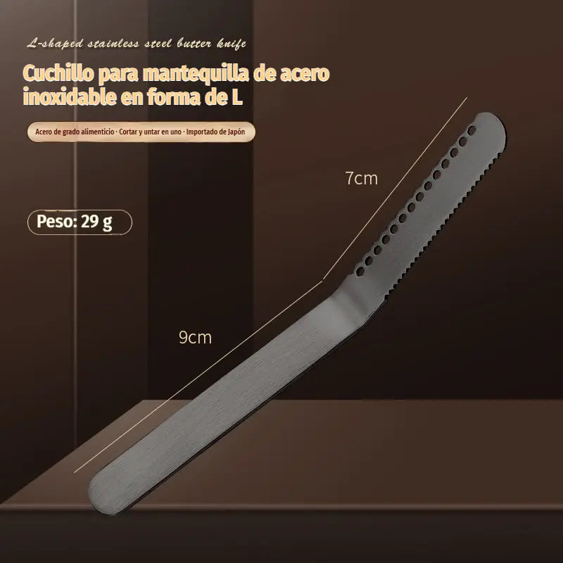 🧀【¡Compra uno, consigue uno gratis!】✨ Cuchillo de Mantequilla 3 en 1 de Acero Inoxidable 304 | Untador y Serrado para Queso, Pan y Tarta | Profesional 🔪