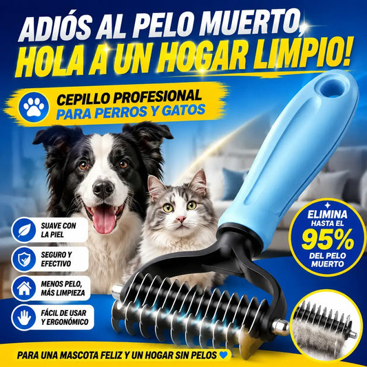 🐕🐱【2 piezas 22 euros】🐾 Herramienta profesional para eliminar el pelo muerto de perros y gatos: suave, eficaz y un hogar libre de pelo ✨💖