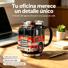 🚛☕ Taza 3D con forma de vehículo – Interior de acero inoxidable, regalo creativo para amantes de la mecánica ✨🔧