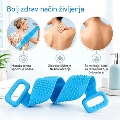 🔥Kupite 1, dobite 1 gratis🔥🛁 Dvostranska silikonska rokavica za kopel – ekstra dolga rokavica za enostavno čiščenje telesa
