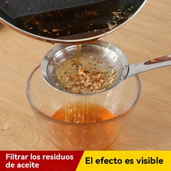 🍲 【3 piezas  27€】 Cuchara de filtro de aceite de acero inoxidable 304