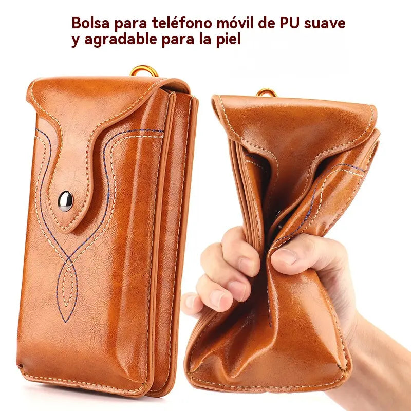 Riñonera multifuncional de doble capa para hombre