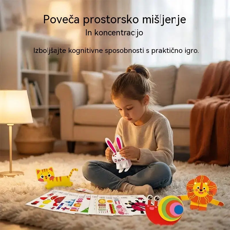 🎨 32 papirnatih 3D-izdelkov za ustvarjanje, zgibanje in uživanje