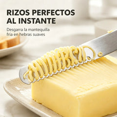 🧀【¡Compra uno, consigue uno gratis!】✨ Cuchillo de Mantequilla 3 en 1 de Acero Inoxidable 304 | Untador y Serrado para Queso, Pan y Tarta | Profesional 🔪