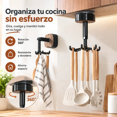 🔥【Compra 1 y llévate otro gratis, juego de 2 piezas】Soporte giratorio de 360° y multifuncional para utensilios de cocina