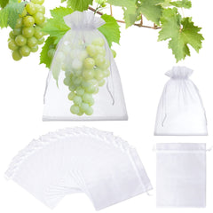 🔥【50 piezas（24*38cm）】Red de insectos para moscas de frutas, red de protección de árboles de paisaje para pájaros, bolsas de red de jardín para proteger flores, plantas, frutas, verduras