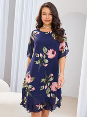 💐【S-5XL】Elegante vestido estampado