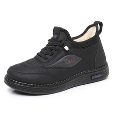 👟【35-41】Nuevos zapatos de madre de terciopelo de invierno y gruesos antideslizantes, zapatos de algodón cálidos de moda y versátiles, botas de nieve de suela suave