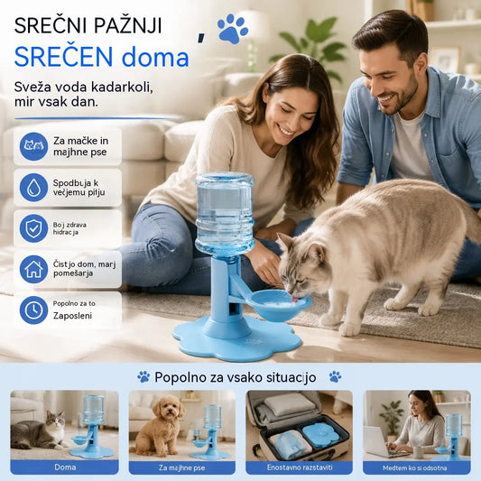 🐾 Avtomatski dozator vode za hišne ljubljenčke – Gravitacijska samopolnilna posoda za vodo za pse in mačke