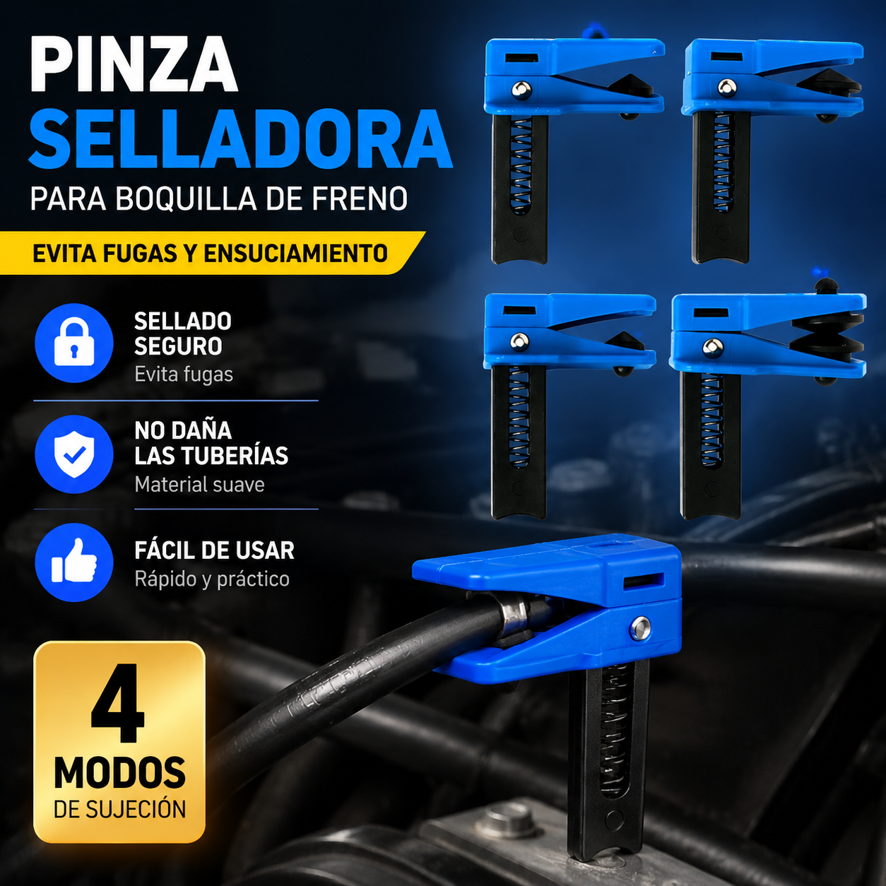 🚗 🔧【Juego de 4】Clips de corte para línea de líquido de frenos: Evita fugas de líquido de frenos
