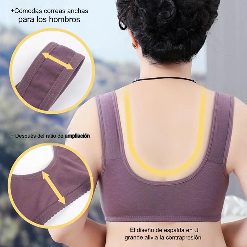 【3 piezas】👙✨ Sujetador suave sin aros con cierre frontal – cómodo, transpirable y perfecto para mujeres maduras