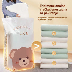 🧳【5-delni komplet】💨 Velika, stisljiva vakuumska vrečka za shranjevanje: črpalka ni potrebna, neprepustna in idealna za prihranek prostora v kovčku in doma ✈️