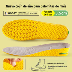 💥【Compra uno y llévate otro gratis：2 pares】👟Plantillas cómodas con cojín de aire y efecto de aumento de estatura 📈