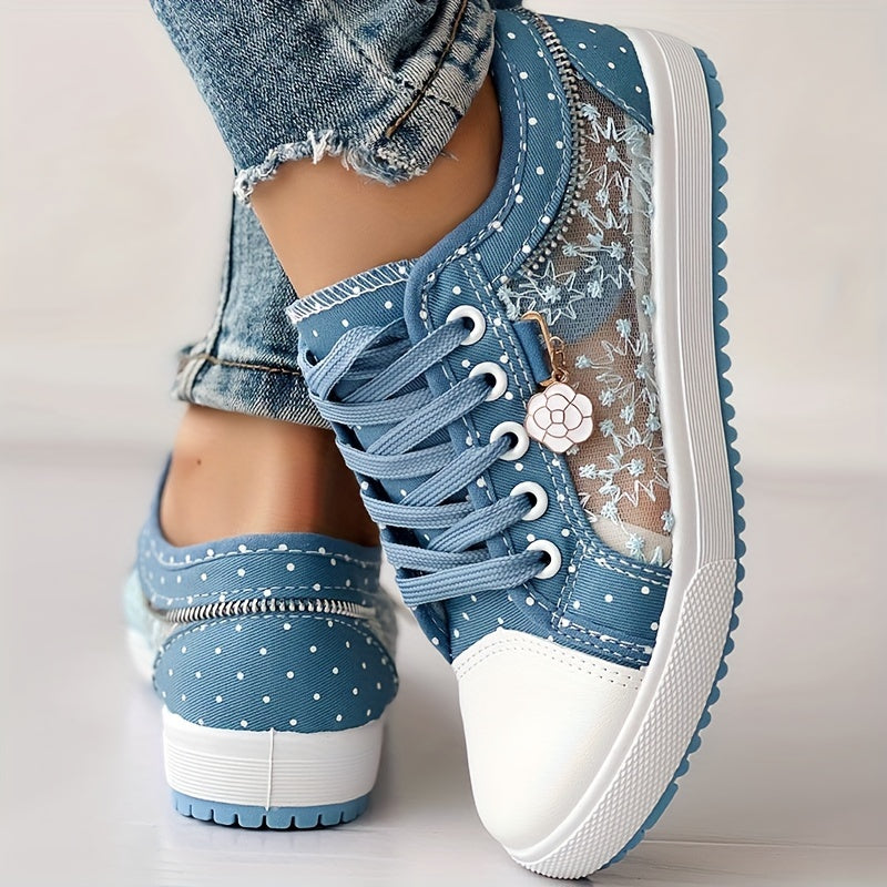 💕【35-42】2025 zapatos de lona de encaje huecos casuales de moda