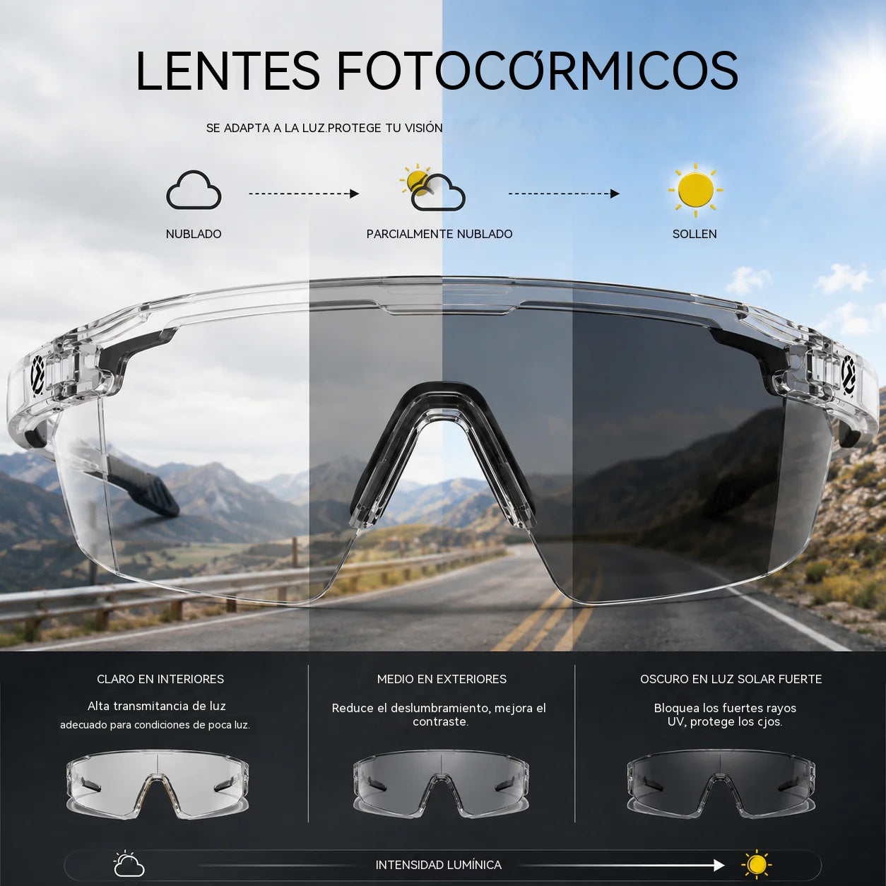 ☀️🕶️Gafas de seguridad fotocromáticas polarizadas UV400 – 🥇Gafas resistentes a los impactos para deportes al aire libre y trabajo✨