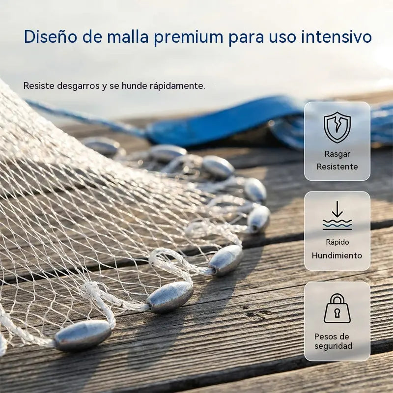 🎣 50 % POPUST ZA OMEJEN ČAS! ✨ Enostavna mreža za metanje: trpežna mreža, hitro potapljajoča se, vsestranska 🌊