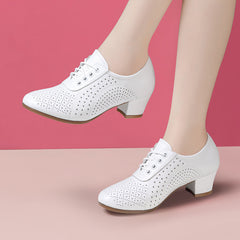 👟【34-41】2025 otoño nuevos zapatos de cuero para mujer zapatos de baile