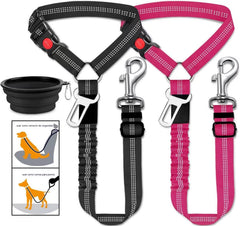 🐶🐕【2 pieza 26 euros】 Cinturón de seguridad para perros y correa para pasear (2 en 1)