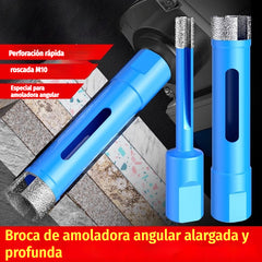 【1 juego de 4 piezas】Broca de amoladora angular extendida para taladrar mármol y azulejos.
