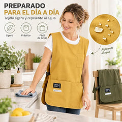👩‍🍳✨ Mandil Chaleco Impermeable y Antimanchas – Ideal para Cocinar, Manualidades y Jardinería, con Ajuste Cómodo 🛡️