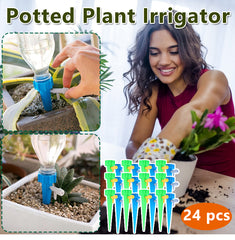 🌺【24 piezas 23€】🌹🍂Sistema de riego por goteo automático, ideal para plantar flores, perfecto para jardines y plantas en macetas.