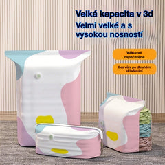 🧳【Sada 5 kusů】💨 Velký, stlačitelný vakuový úložný sáček: není potřeba pumpička, nepropustný a ideální pro úsporu místa v kufrech i doma ✈️