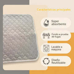 📢 ¡50 % de descuento 🔥! Alfombrilla refrescante para mascotas (no requiere llenado de agua) 🧊 — Fabricada en tejido Oxford transpirable; apta para todo tipo de camas o jaulas para mascotas.