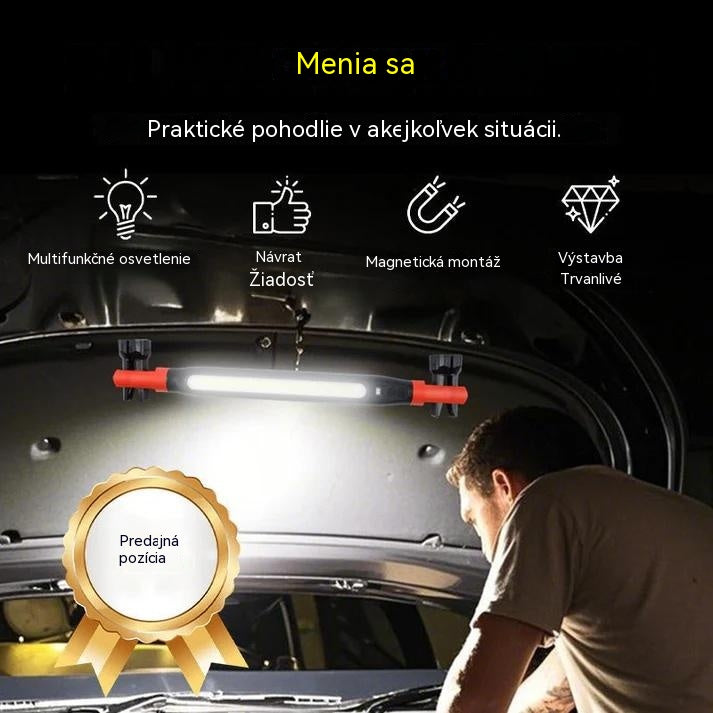 📢💡 Nabíjateľná pracovná baterka 4 v 1: Bez použitia rúk, kdekoľvek.