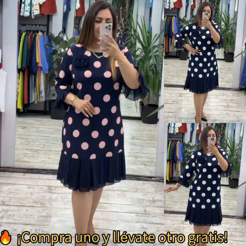 💟【S-5XL】👗 Nuevo vestido de moda, diseño clásico, elegante y sencillo.
