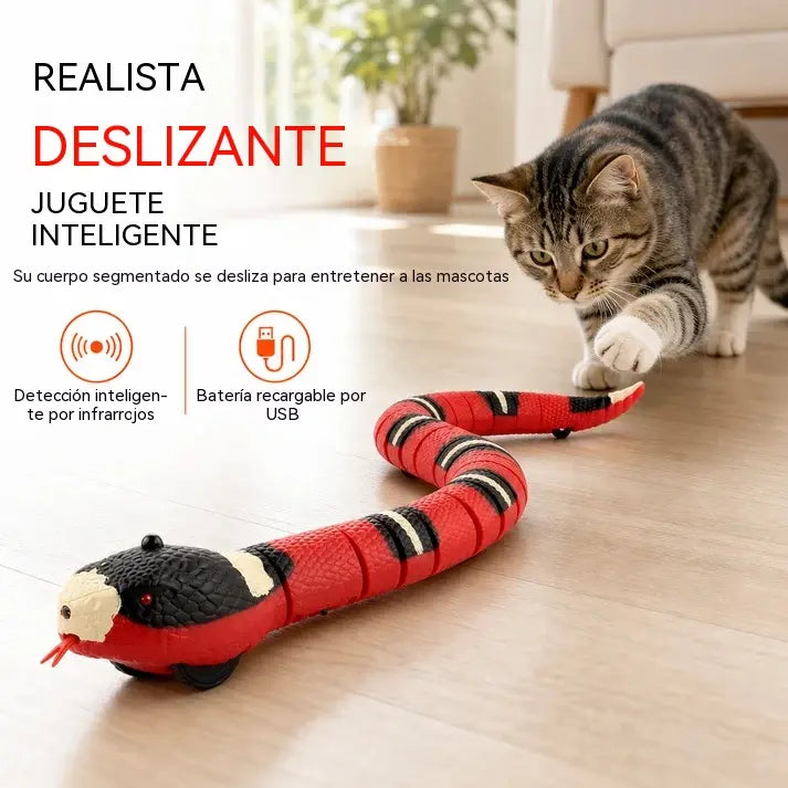 📢📢1 juego 30 euro⏰ Juguete de serpiente eléctrica con sensor inteligente y función de evasión de obstáculos; juguete interactivo tipo krait anillado, ideal para bromas y para niños.