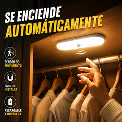 🔥【Compra uno y llévate otro gratis】🏡💡Luz LED inteligente magnética, batería de larga duración, luz ajustable de tres colores