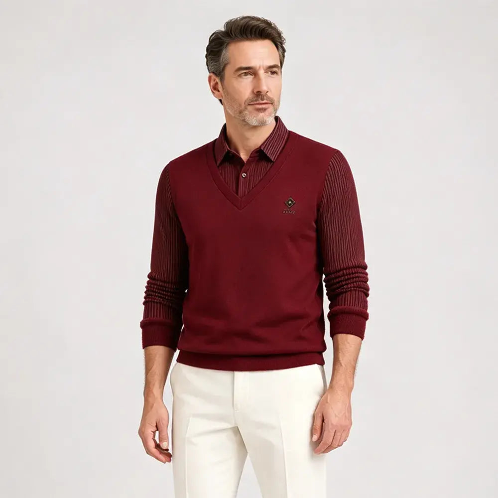 👔Rebajas de fin de año🔥【M-4XL】Conjunto de dos piezas de cachemir premium para hombre, cálido y versátil.