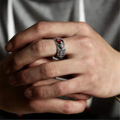 🔥Compre 1 y obtenga 1 gratis（2 piezas）💖Anillo de plata 999, estilo retro unisex con amuleto de la suerte Pixiu, fuerte y de moda.