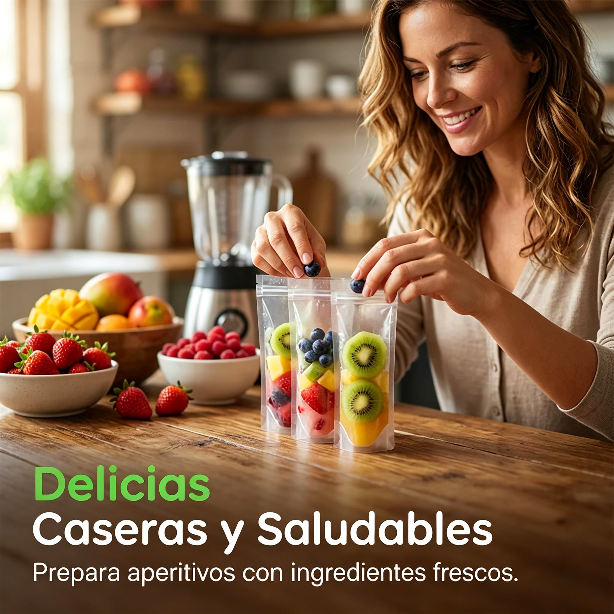 🍓【200 unidades + embudo plegable】⏰⏳Bolsas para paletas heladas DIY con cierre hermético: reutilizables, fáciles de rellenar, paletas heladas saludables para niños en verano 🍦✨
