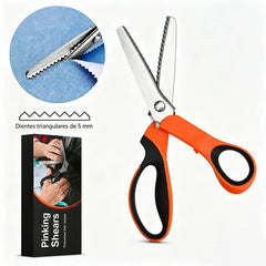 👗✂️ Tijeras de sastre con borde decorativo – Profesionales en corte zigzag y ondulado | Perfectas para telas, patchwork y proyectos DIY
