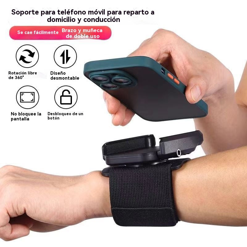 Soporte para teléfono de muñeca, correa universal para la muñeca para correr, practicar deportes, hacer transmisiones en directo y navegar.