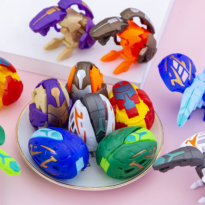👨‍👩‍👧‍👦【6 piezas por 24 euros】Nuevo juguete de huevo de dinosaurio deformado